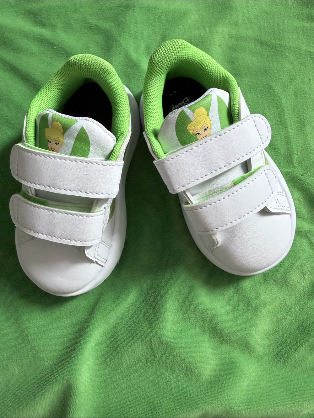 adidas Size 6 Tinker Bell Velcro Sneakers